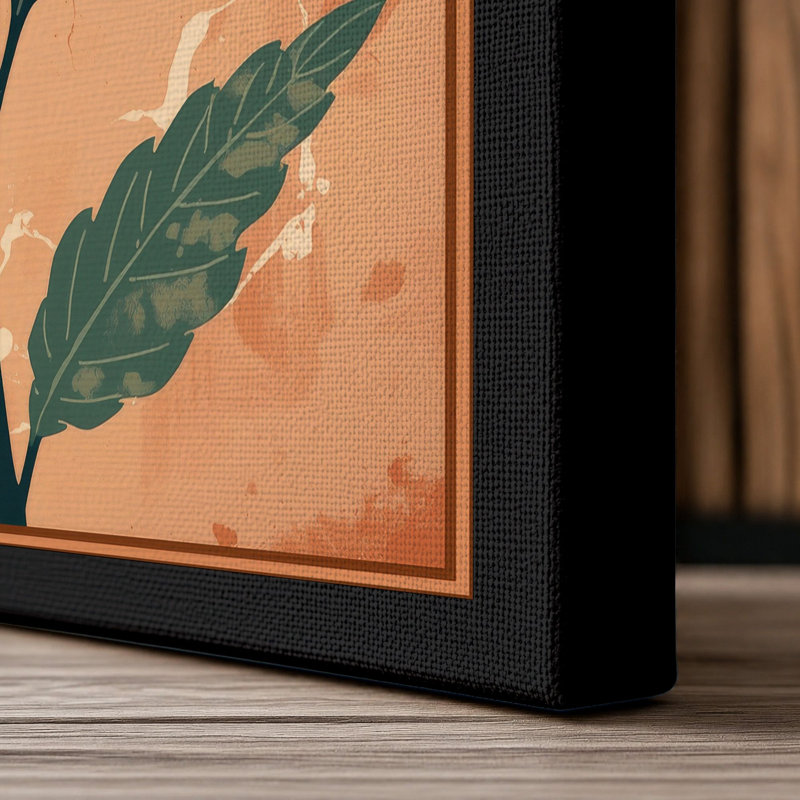 Pressed Flower Study Botanical - Wrapped Canvas, Black Border, 24x16 - 61.0 x 40.6 cm