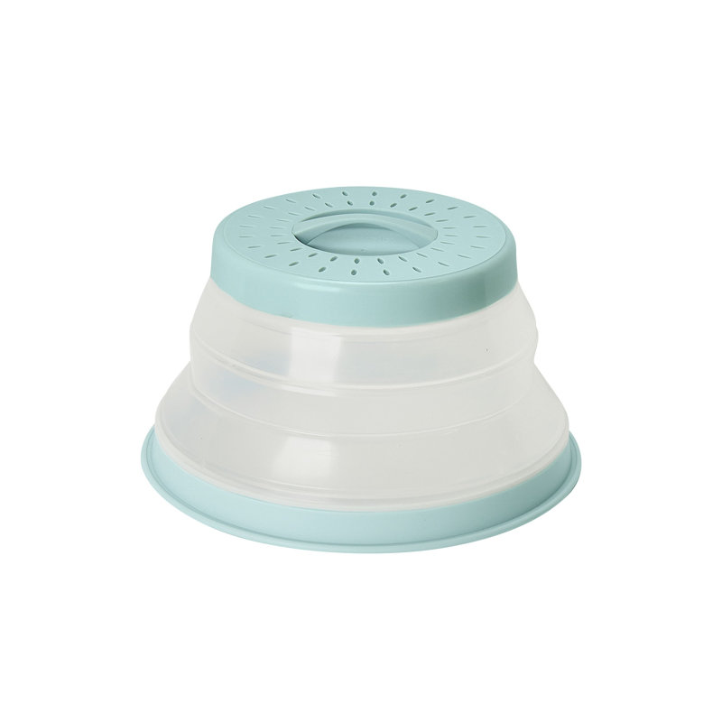 Petit couvercle pour micro-ondes pliable, bleu brume, 8'', Blue Haze