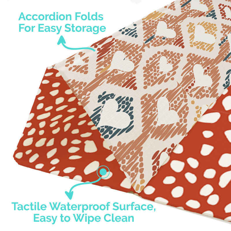 Tapis de jeu en mousse pliable JumpOff Jo, Boho Hearts