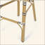 Tabouret de bar d'extérieur français en rotin de 29,5 po avec structure en aluminium et finition bambou (ensemble de 2)-121061999
