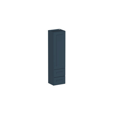 DL Cabinetry (Ready-To-Assemble) Shaker Style Counter Linen Cabinet W15" x H60" x D12" - Cyber Grey