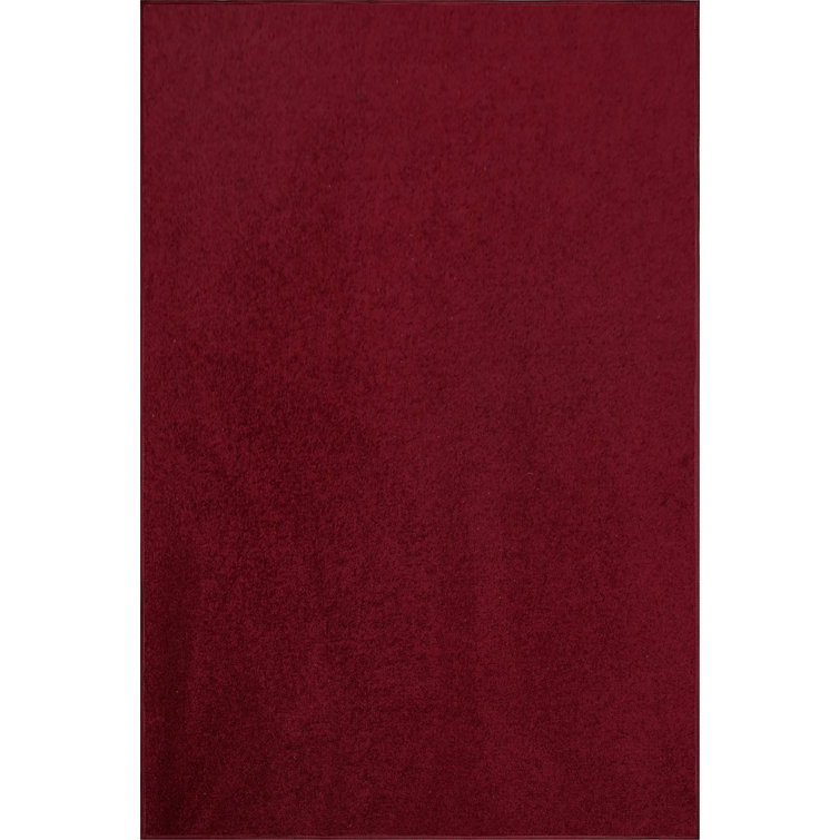 Modern Plush Solid Color Rug - Burgundy, Pet and Kids Friendly Rug. Made in USA, Rectangle, Area Rugs Great for kids, Pets, Event, Wedding 
