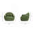 Louie 30.5" Dog Sofa Bed, Medium, Moss Green Fleeced Teddy