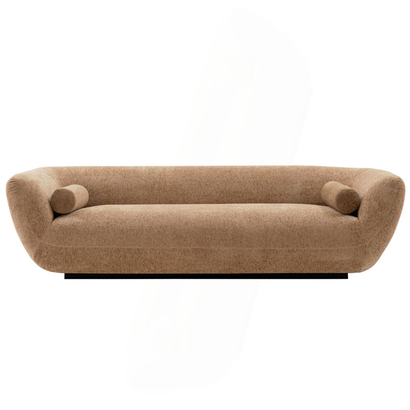 Canapé confortable en chenille, Marron clair