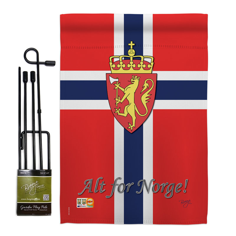 « norvège of the world of the world », ensemble de 2 faces verticales en polyester 1 face 7 po 1 pi.