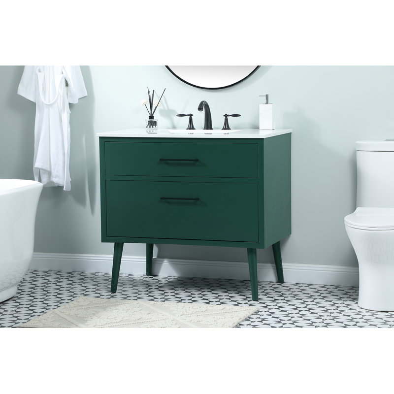 Ensemble de meuble-lavabo simple 36 po Steinfeldt, Vert