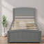 Lit plateforme simple peu encombrant, rangement en bois massif