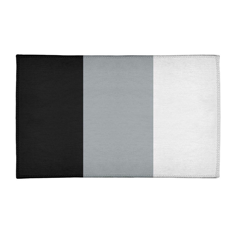 Tapis noir/gris/blanc à tissé plat Baltimore, Rectangle 3 pi x 5 pi
