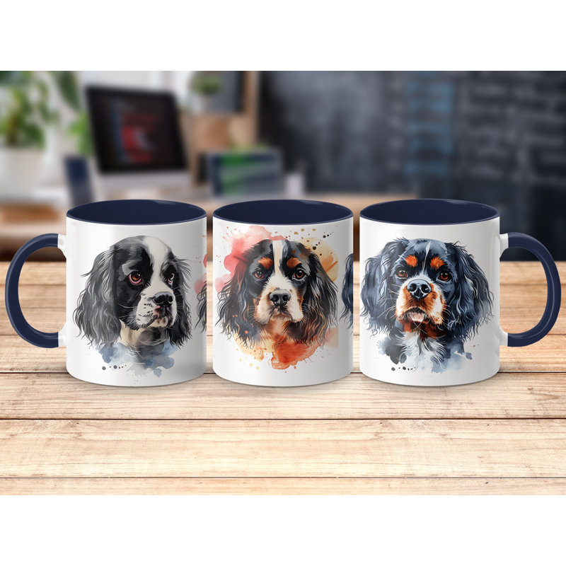 Ceramic Coffee Mug, 3, Navy