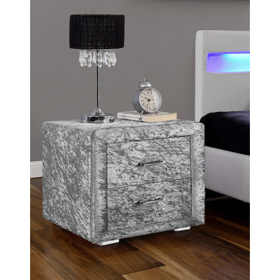 Beaucet 49cm W Manufactured Wood Bedside Table