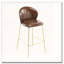 Tabouret de bar rembourré à structure métallique