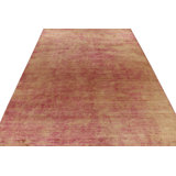 Rug & Kilim’S Oversized Contemporary Rug In Red And Gold Striae