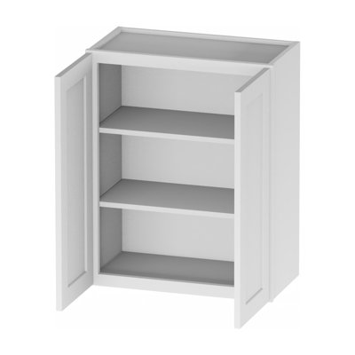 Kindwood Eco Shaker 24 W x 12 D x 30 H Ready-to-Assemble Plywood Standard Wall Cabinet in White