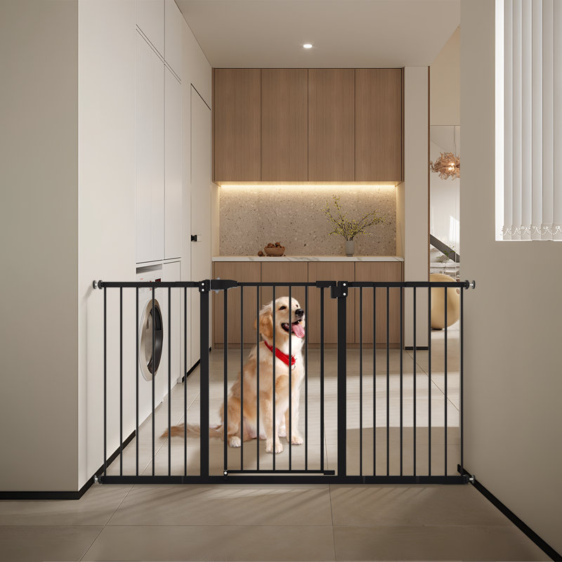 Barrière de sécurité pour bébé très large pour portes d'escalier, 29 po à 58 po de large, barrière de sécurité à fermeture automatique pour chien