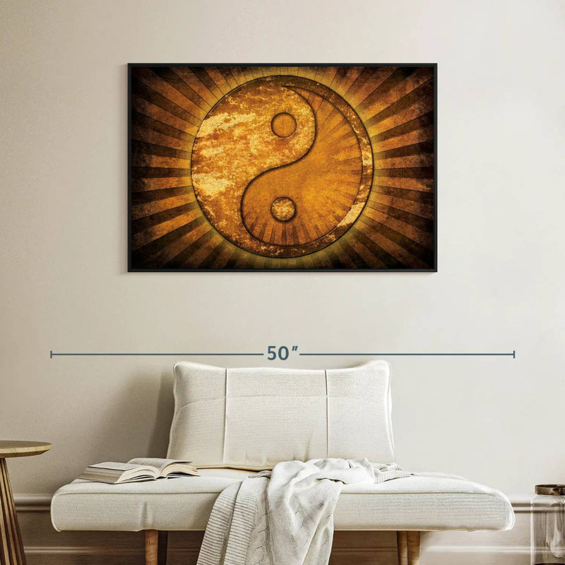 Kerrick Sun Rays Yin Yang, H 27 po x l 40 po