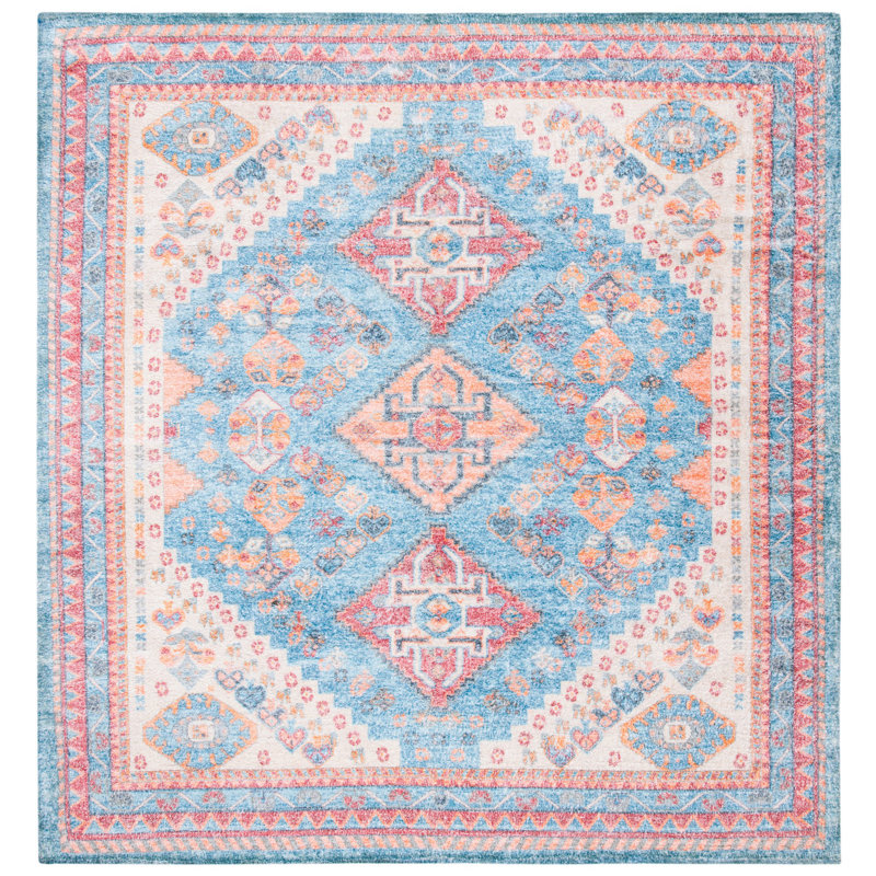 Bottrell Hand Loomed Performance Oriental Rug, Square 6'