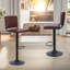Basharat Vegan Leather Swivel Adjustable Height Stool, Kitchen Chair, Counter Stools