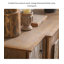 Buffet en bois massif patiné à la main à 4 portes à motif de feuilles d'acanthe French Country