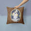 Coussin intérieur/extérieur brun chien modern