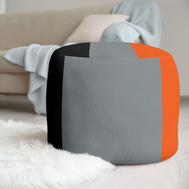 Repose-pieds repose-pieds rond 20,5", Noir / argent / orange, Anaheim