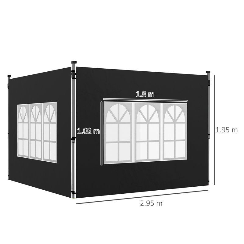 Bucherie Dakota Fields Plastic Side Wall for Canopy, Black