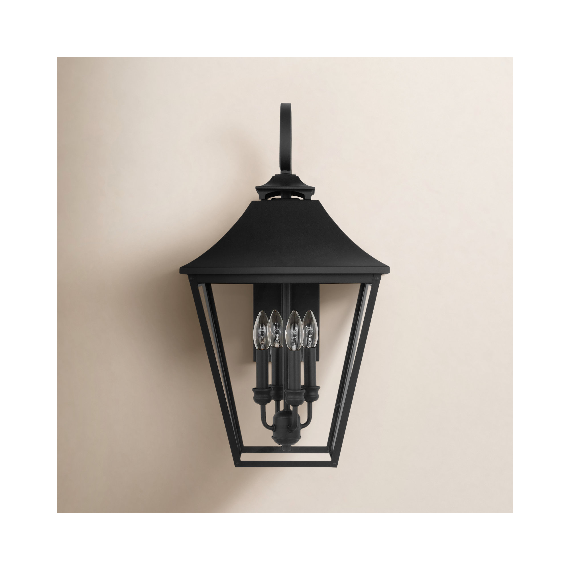 Nael 4 Light Empire Outdoor Stainless Steel Wall Light