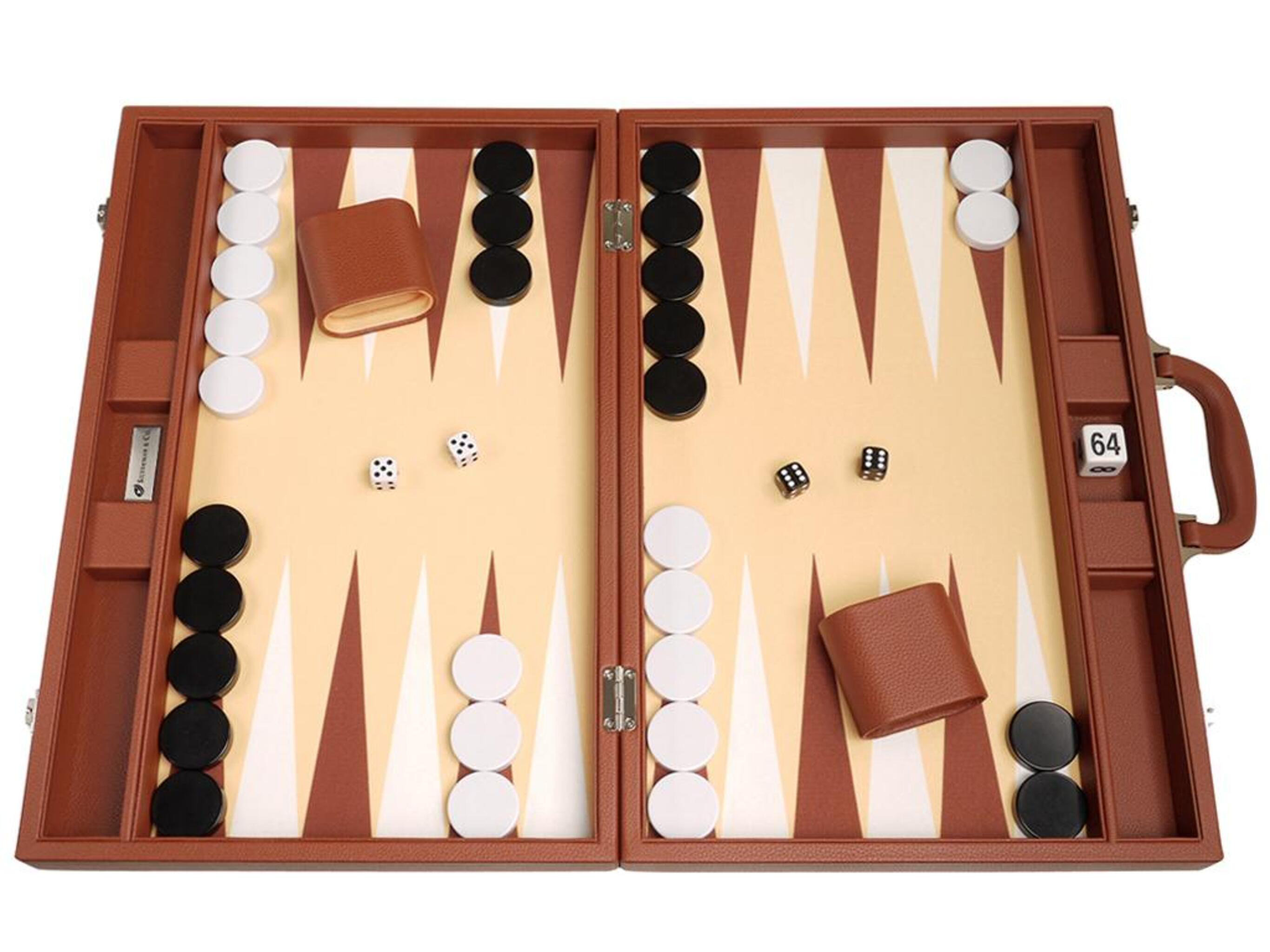 Kit Backgammon Silverman & Co. – 33 Cm – Format Voyage – Noir Et Vert – Points Blancs/noirs – Gobelets Ergonomiques