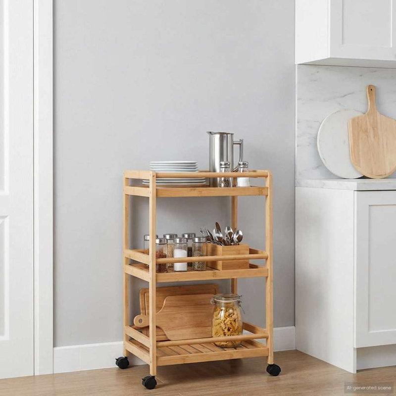  Chariot de cuisine avec roulettes 18,11 po x 14,96 po x 29,92 po