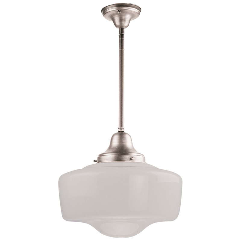Luminaire suspendu simple 1 lumière Schoolhouse, Ébène