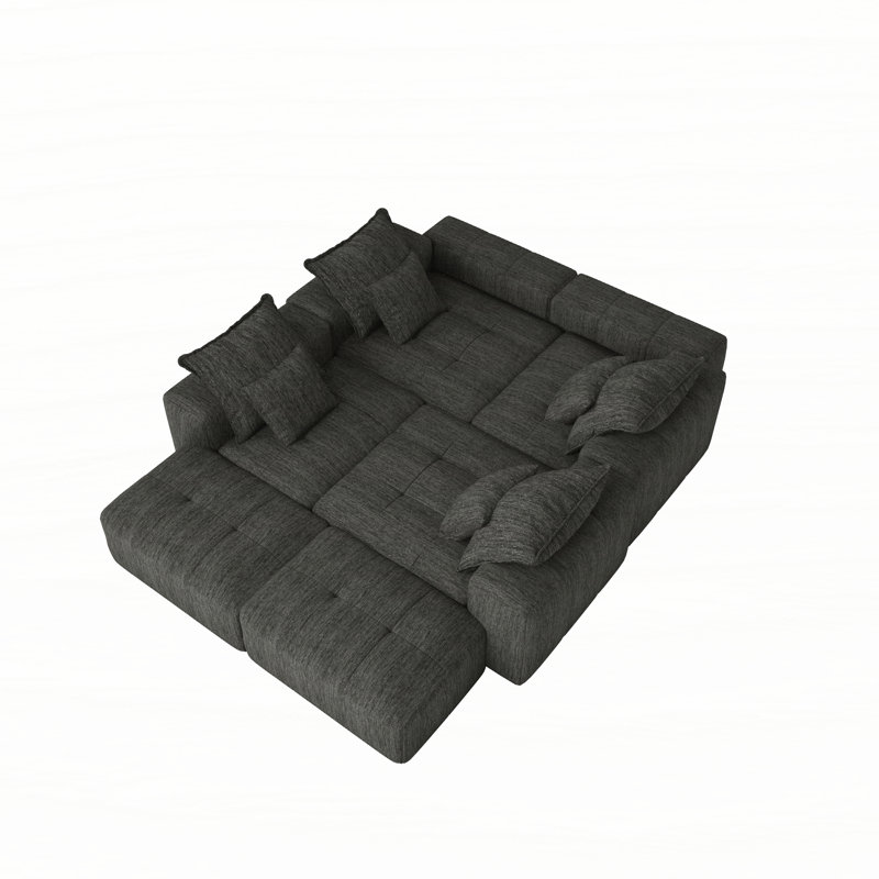 Canapé modulaire surdimensionné Boneless, Noir
