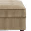 Repose-pieds rembourré en velours côtelé capitonné avec rangement, plateau modulaire simple pour canapé modulaire-632405509