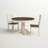 Alyssha 4-Person Round Solid Wood Dining Set-1440573219