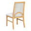 Solid Wood Round Dining Table Set with 4 Upholstered Chairs and Extendable Leaf for Versatile Dining-1196029123