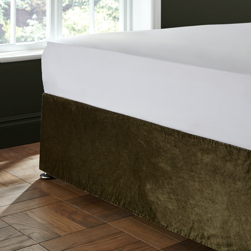 Kingsley Matt Elasticated Divan Base Wrap, Green, UK Double - DE 135 x 190 cm