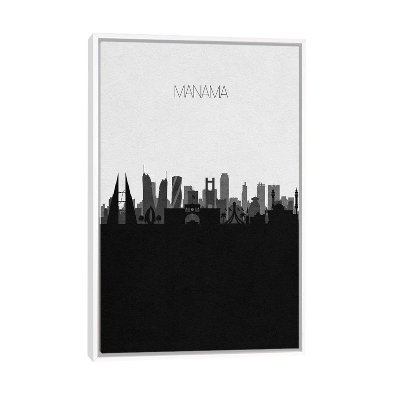 Manama, Bahrain City Skyline by Ayse Deniz Akerman - Print on Canvas