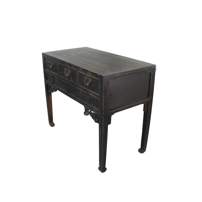 Antique Chinese 40" Three-Drawer Console Table