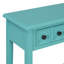 Table d'entrée avec 2 tiroirs, console rustique avec tablette ouverte et pieds en bois d'hévéa pour les entrées, les salons et les couloirs-52673198