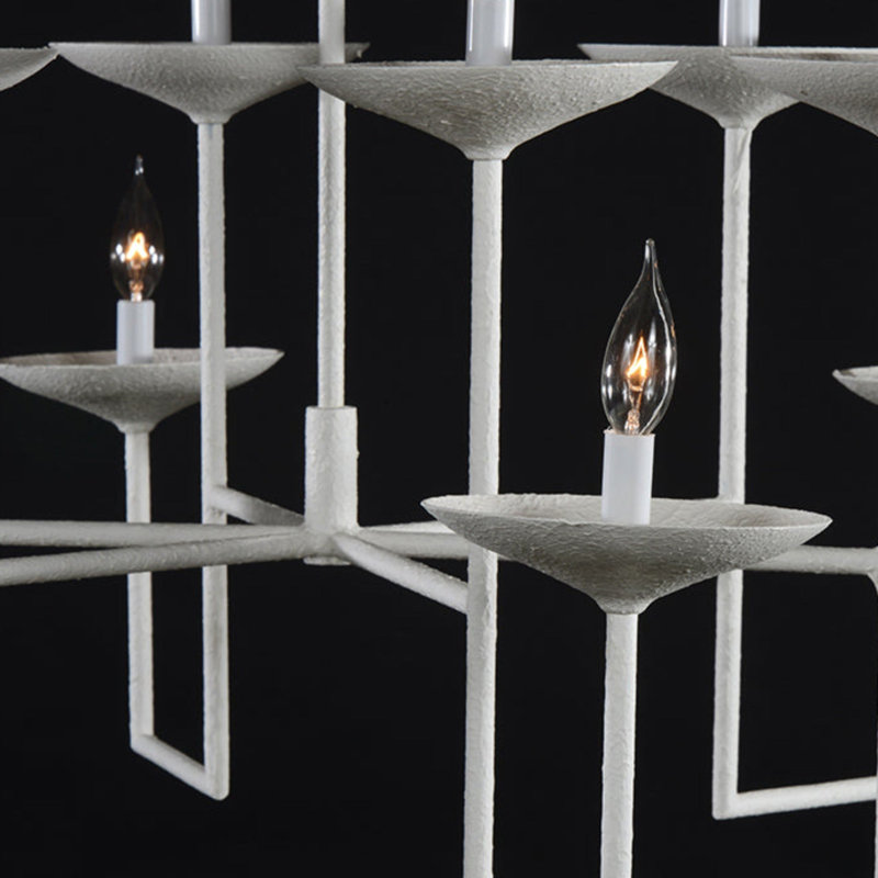 Lustre de salle à manger Le Marais, Ivoire, plâtre français