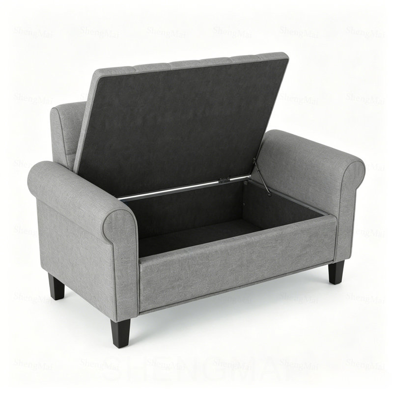Banc d'entrée, banc de lit, banc de rangement, banc à chaussures capitonné