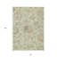 Tapis d'intérieur / extérieur 10 pi x 14 pi vert menthe et taupe floral lavable
