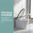 Fully Automatic Induction Smart Toilet Seat, Auto Open/Close Lid, Foot Sensor Flush, Warm Air Dryer, 4-Level Heated Seat, LED Display, Night Light, Multi-Mode Cleaning, White+Black-126036427