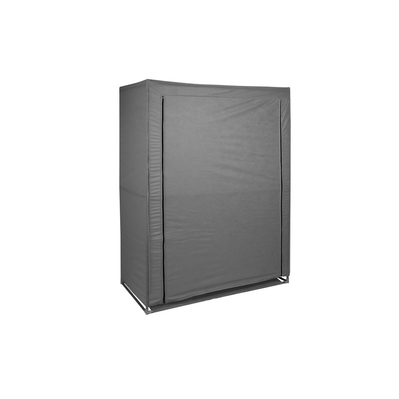 Penderie moderne gris avec tissu 100% ouate, 40,2 po x 57,5 po x 17,7 po | Structure robuste en 100% métal | Solution de rangement élégante et fonctionnelle pour les chambres à coucher et les espaces de vie, conception élégante, assemblage facile