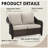 Polyethylene (PE) Wicker Outdoor Patio Loveseat-396752078