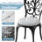 Outdoor  Cast Aluminum Bistro Table and Chairs Set of 2 with Cushion  for Garden,Black