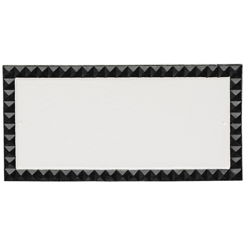 Plaque d’adresse murale sur 2 lignes cairo, White / Black, Oui
