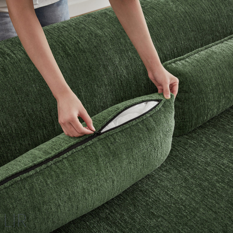 Canapé modulaire surdimensionné en L Chenille