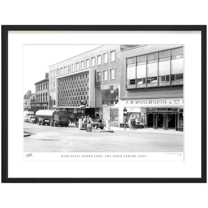 Newcastle Under Lyme, The Town Centre C1965 - Single Picture Frame Print, 60cm H x 80cm W x 2.3cm D