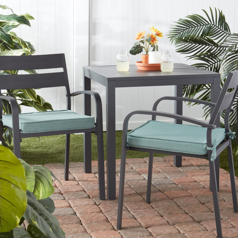 Outdoor Dining Chair Seat Pad, Seaglass
