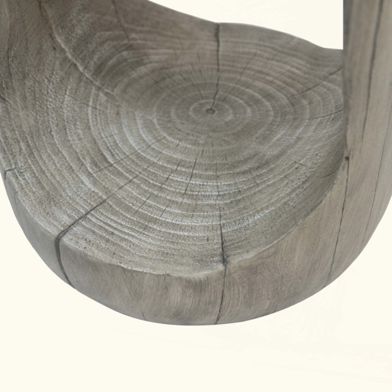 Table d'appoint d'extérieur, table de bout à conception creuse, table de tabouret de jardin de patio, table d'appoint décorative pour terrasse de balcon de plage, béton léger, texture semblable au bois