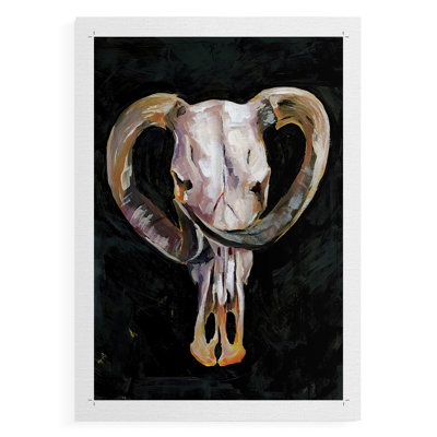 Horned Skull II - reproduction de toile seulement - non encadrée
